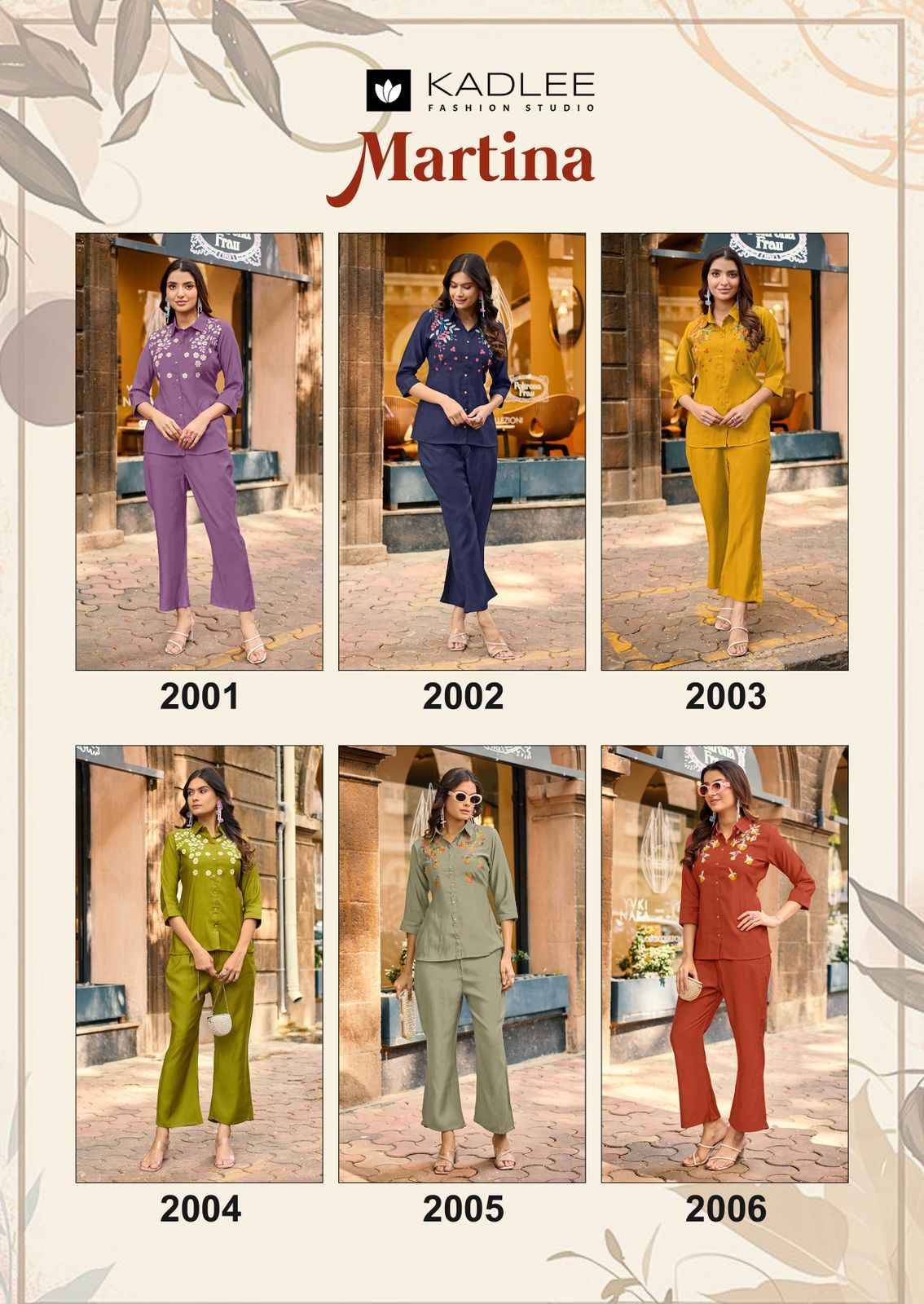 Martina By KADLEE 2001 to 2006 Series Designer Stylish Fancy Colorful Beautiful Party Wear & Ethnic Wear Collection Viscose Slub Print Tops With Bottom At Wholesale Price